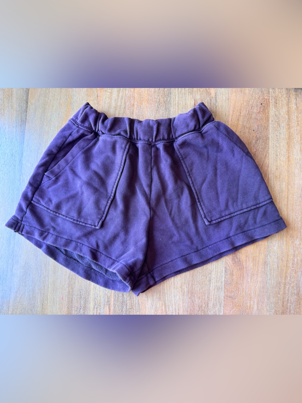 Aeries sweat shorts dark plum color small